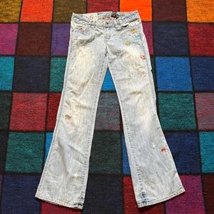 Y2K Low Rise Embroidered Jeans